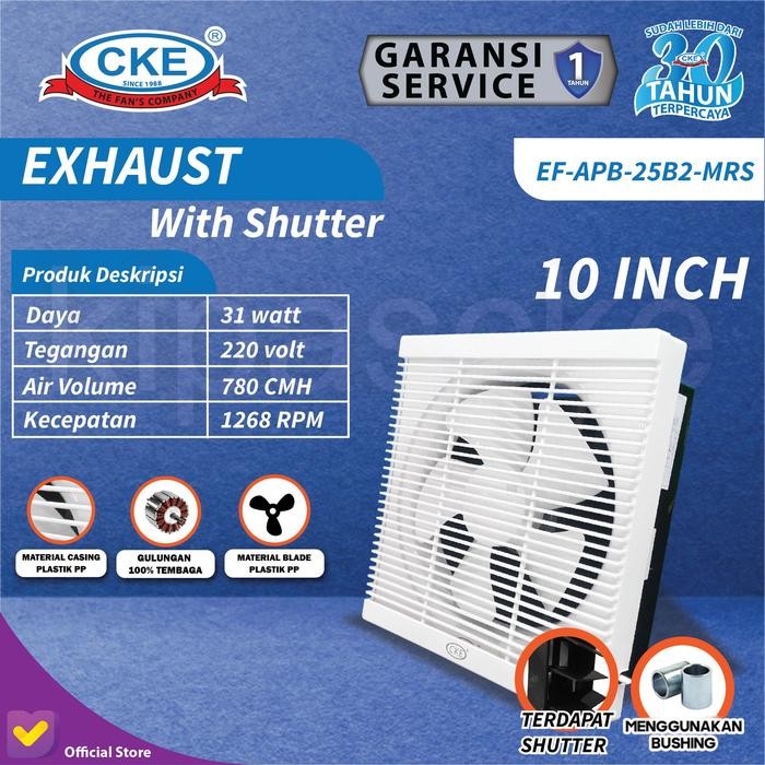 55Q8 Wall Exhaust Fan 10 Inch Kipas Angin Hexos Dinding Ventilasi Dapur 10"