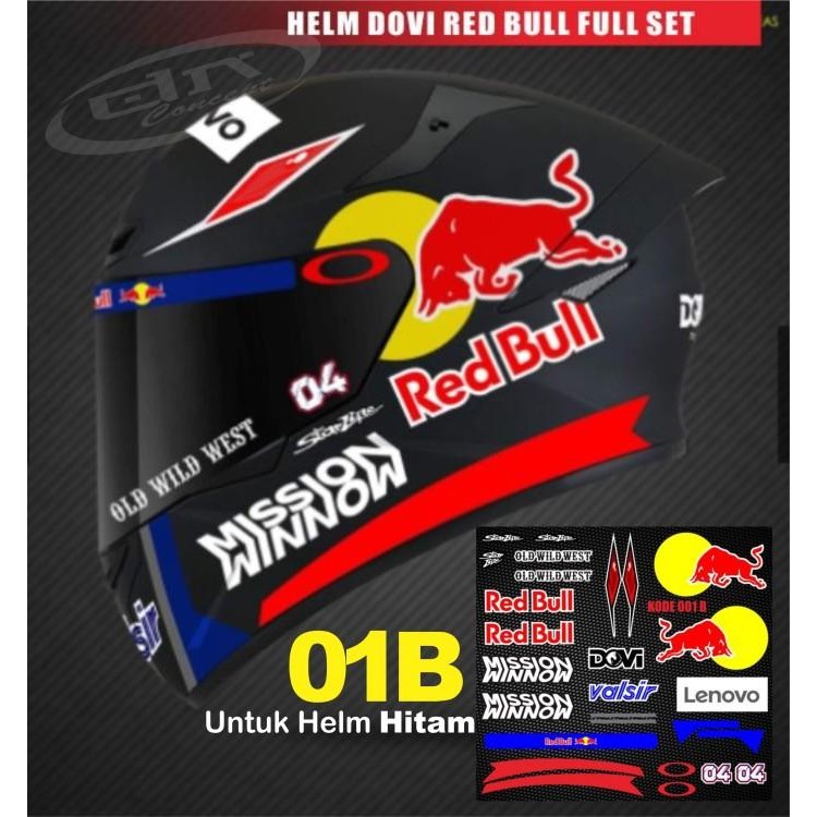 (Allthebest) Stiker Sticker Helmet Full Set KYT / Suomy Dovi Fullface visor