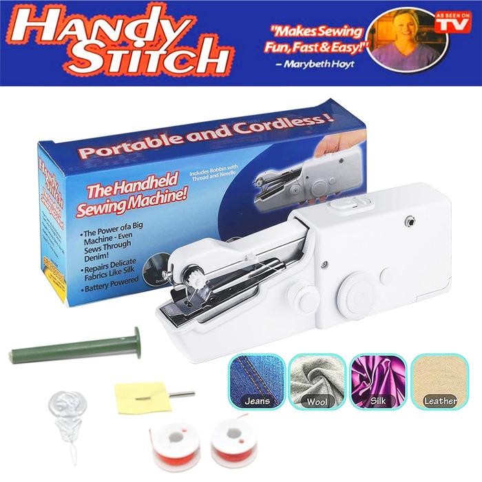 HANDY STITCH ALAT MESIN JAHIT TANGAN MINI PORTABLE SEWING MACHINE ORI