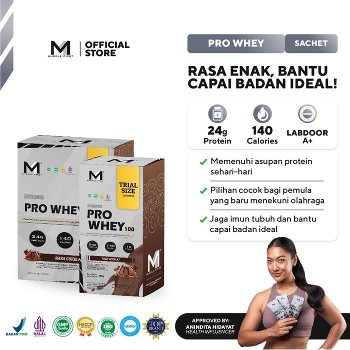 MUSCLE FIRST Pro Whey 100 Box - Whey Protein Suplemen Fitness