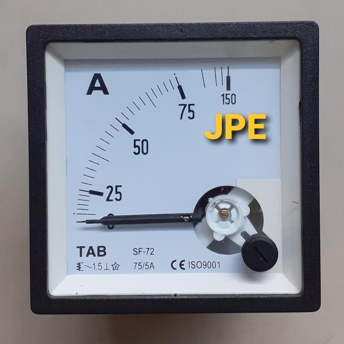 AMPER METER ANALOG AC 75/5 A / AMPER METER 72 X 72 MM VIA CT