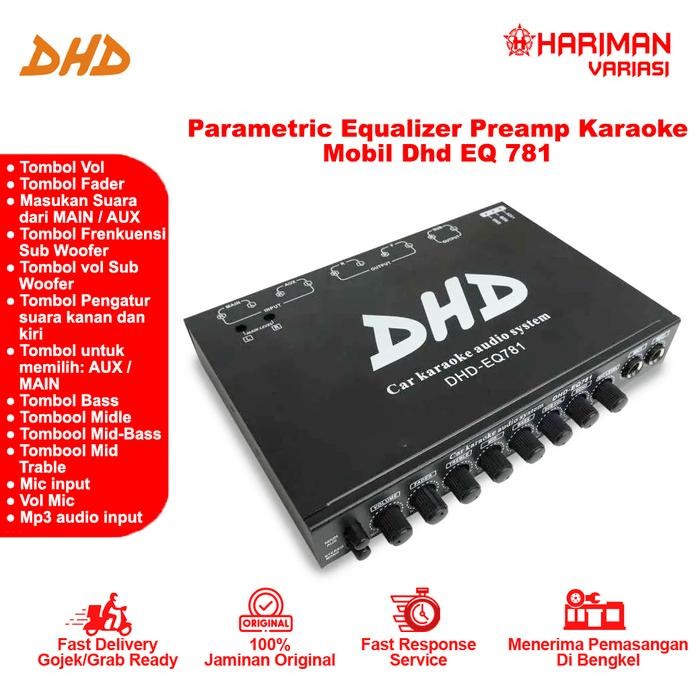 PREAMP PARAMETRIC EQUALIZER KARAOKE DHD-EQ781
