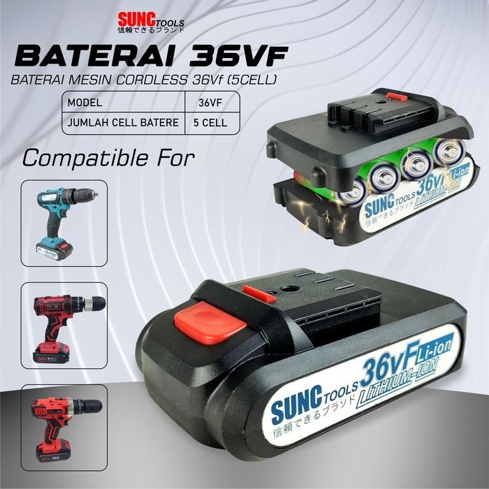 Promo Batere / Baterai Cordless Drill 36V Mesin Bor Jld 36Vf
