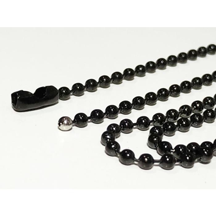 New // Vee Rantai Kalung Titanium 316L Stainless Steel Model Merica Hitam // 100% Original