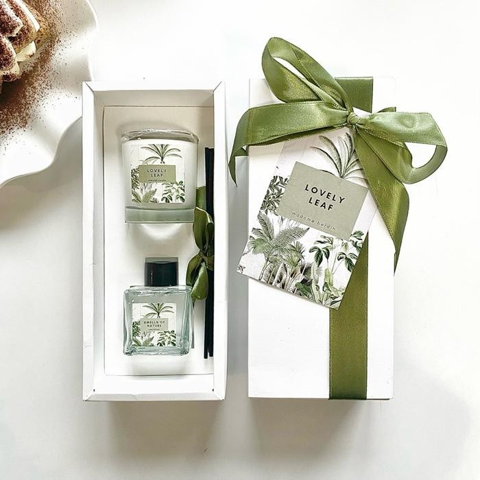 (Allthebest) 7 VARIAN HAMPERS SET SCENTED CANDLE REED DIFFUSER by madame berdin Giftset Candle Kado