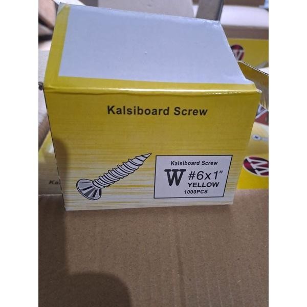(Allthebest) 1000 pcs sekrup kalsiboard grc merk W ukuran 6x3/4 dan ukuran 6x1