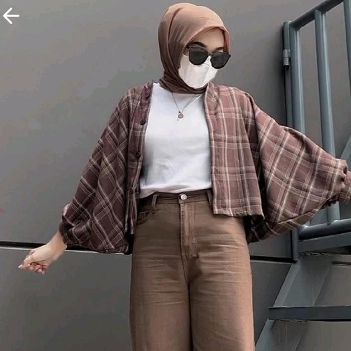 KEMEJA TAMARA // KEMEJA BATWING OVERSIZE FLANEL
