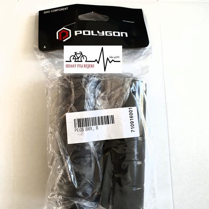 ASLI FOOT STEP SEPEDA POLYGON FOOT PEGS BMX BLACK PIJAKAN KAKI SEPEDA READY STOCK