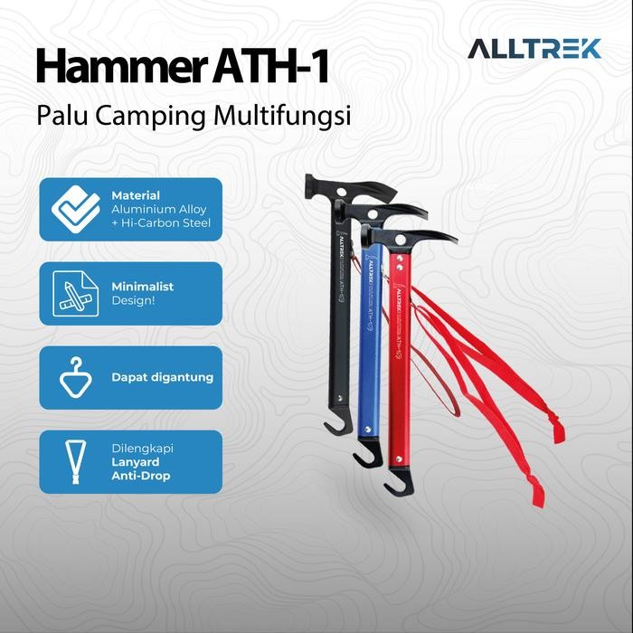 RJ4Y Alltrek Palu Camping Aluminium Multifungsi Hammer Ground Nails