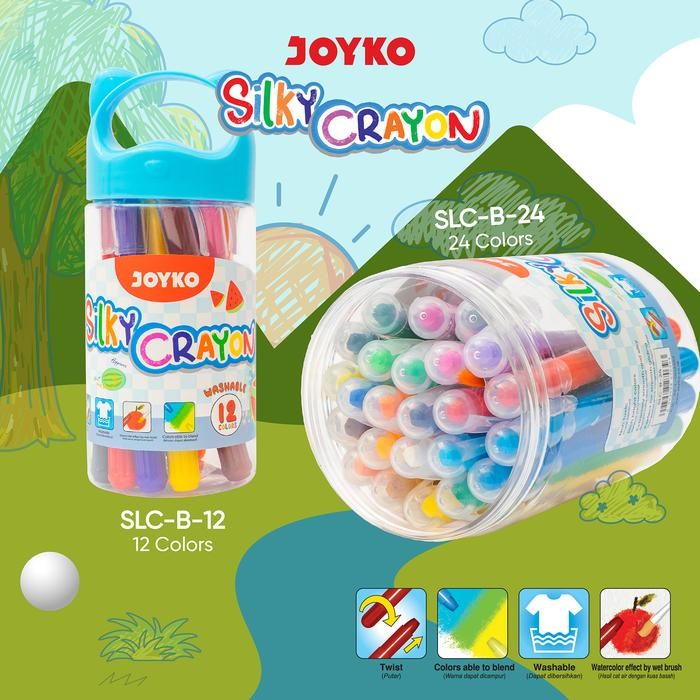 

SARI Joyko Silky Crayon Krayon Halus Slc-B Warna Colors