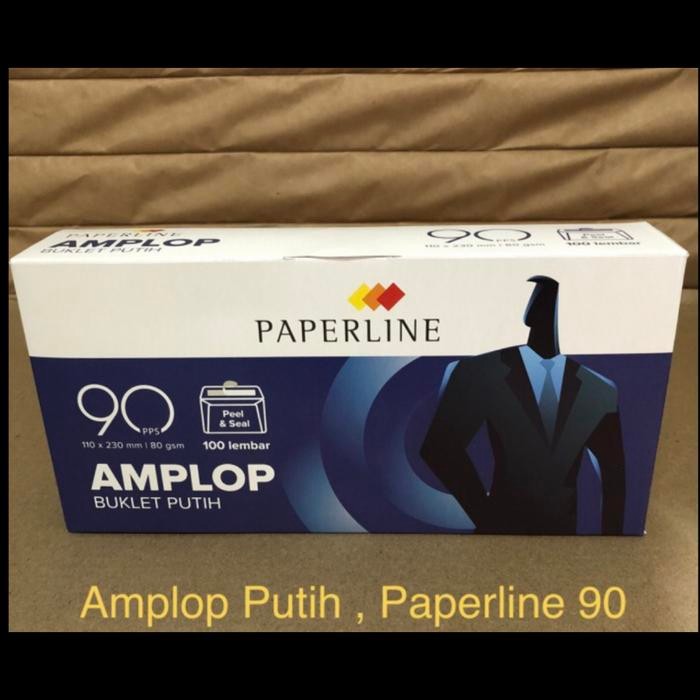 

5WUM Termurah! Paperline, Amplop Putih No 90, Per Box
