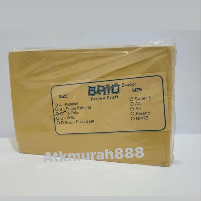 

5WUM Amplop Coklat Brio Uk 1/2 Folio