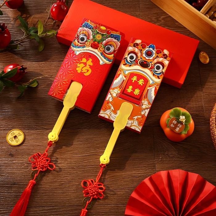 

SARI New 2025 Angpao Kipas Set 10 Barongsai Angpau Imlek Murah Barongsay Kado Souvenir