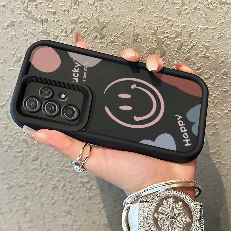 Casing Hp Untuk Samsung Galaxy A52 4G A52 5G A52s 5G A71 A72 A73 5G Case Ekspresi imut Kasing telepo