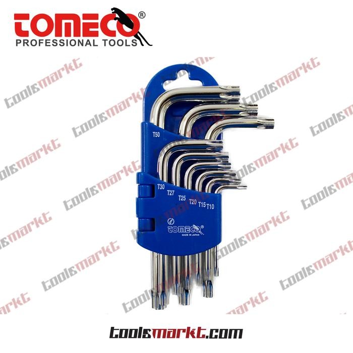 Terpopuler Tomeco 9 Pcs Kunci L Bintang Pendek Set Cr-V Star Key Wrench