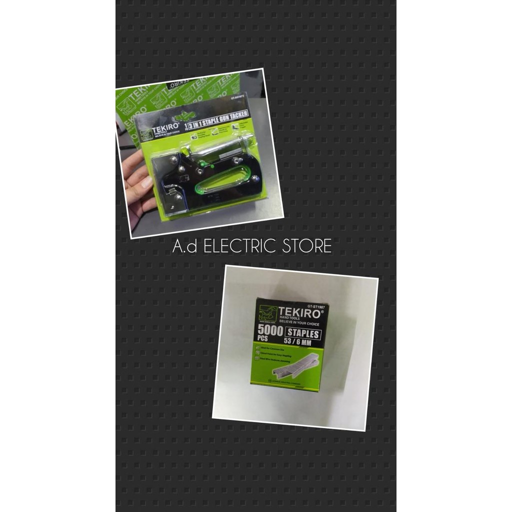 Spesial Staples Tembak Tekiro 3 In 1 6-14Mm + Isi Staples Tembak Tekiro 6Mm