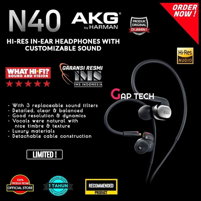 AKG N40 / N 40 HI-RES IN-EAR HEADPHONES WITH CUSTOMIZABLE SOUND