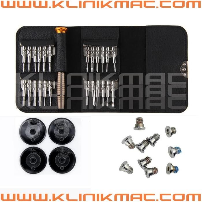 PAKET BAUT SEKRUP RUBBERFEET OBENG MACBOOK PRO RETINA 13" A1502 A1425
