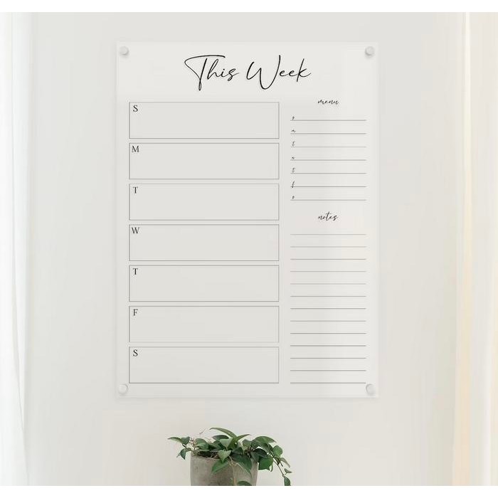 

Papan Jadwal Akrilik Daily Planner Acrylic Weekly Planner