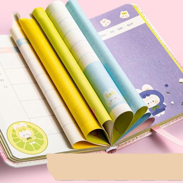 

Buku Diary Free Squishy Binder Jurnal Planner Anak Notebook Memo Korea