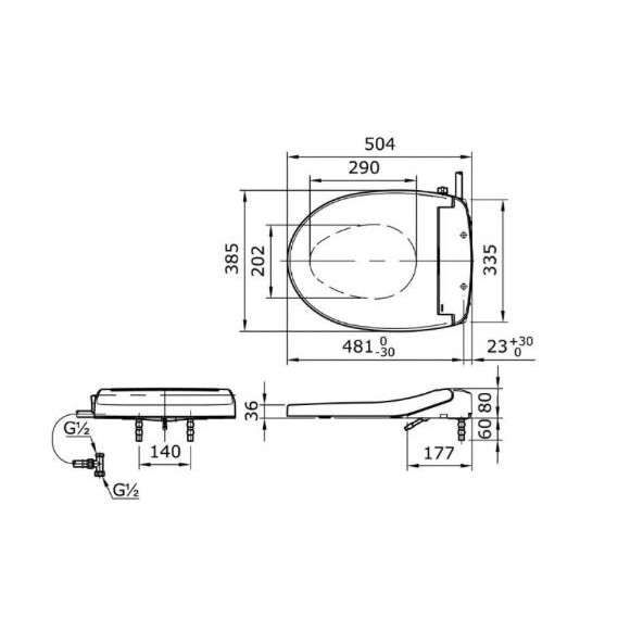 Toto Eco Washer / Tutup Kloset TCW07S