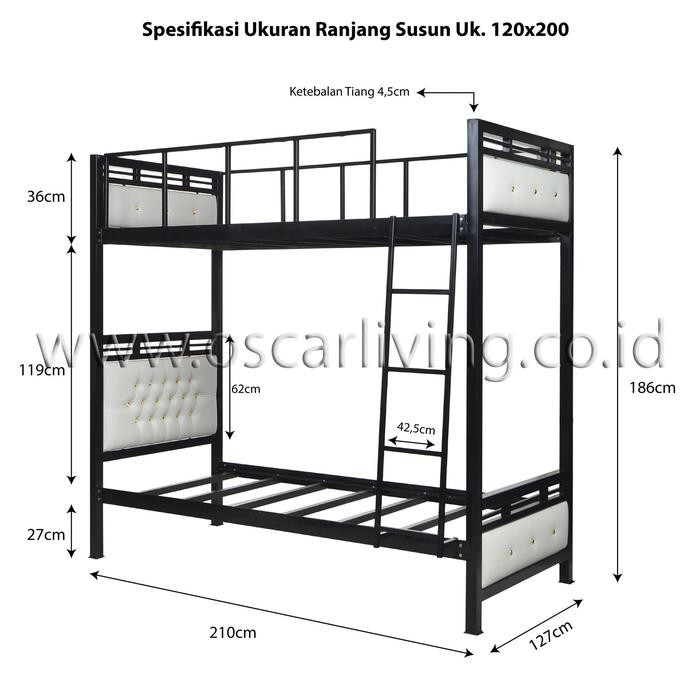 Ranjang Susun Besi Sjy 120 X 200