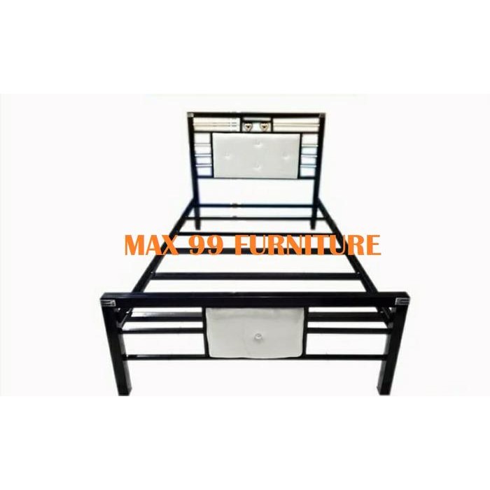 Ranjang Besi 160 / Tempat Tidur Besi Minimalis Uk 160 X 200