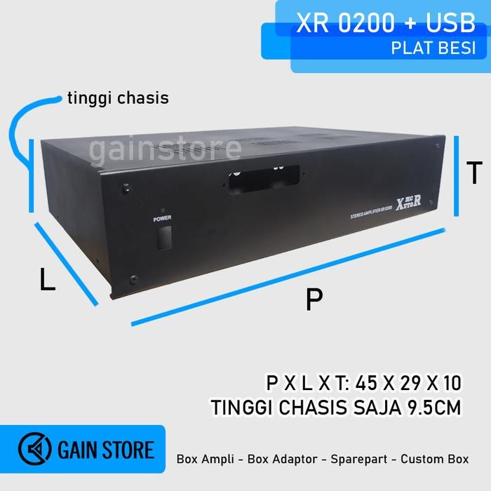 BOX AMPLI AMPLIFIER POWER XR 0200 POLOS/USB