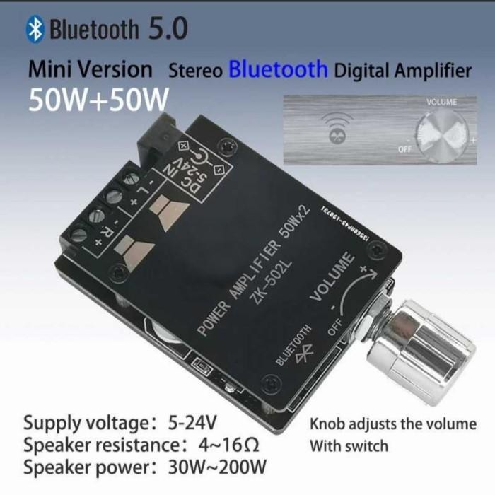 AMPLIFIER BLUETOOTH 5.0 DIY DC 2X50W HIFI STEREO
