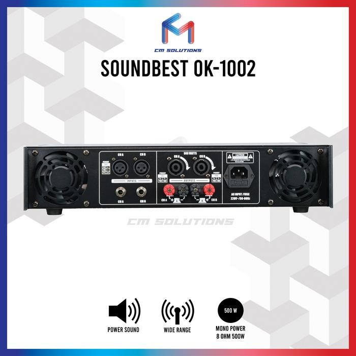POWER AMPLIFIER SOUNDBEST OK 1002 OK1002 ORIGINAL