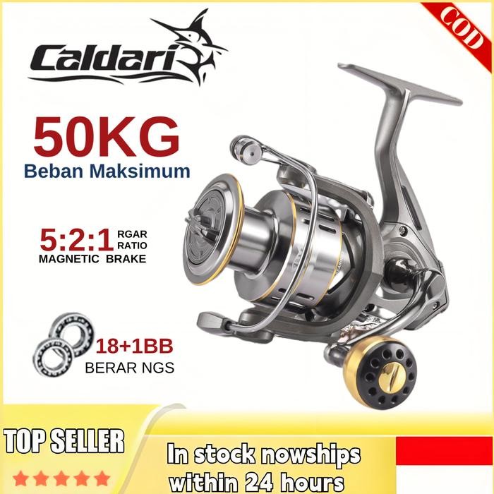 

Caldari LC paduan aluminium reel pancing spinning high speed 5:2:1 gulungan mesin rill alat pancing