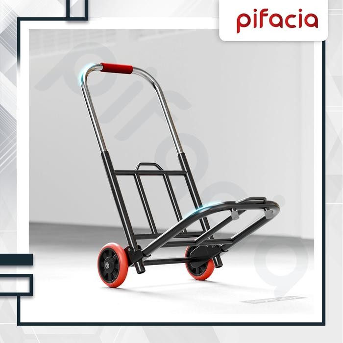 

PIFACIA Trolley Tarik Lipat Besi Premium Kapasitas 80-100kg Kuat Pengangkut Portable Tahan Lama dan
