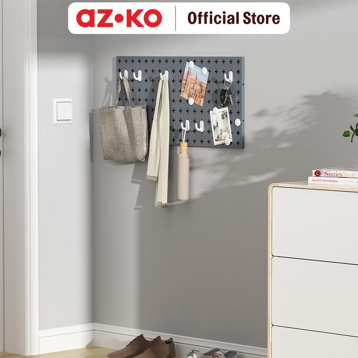 

AZKO Stora Papan Pegboard Metal / Metal & Wire Pegboard Berlubang Decorative Wall Wall Mounted Wire