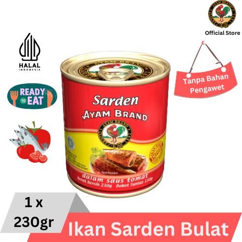 

READY AYAM BRAND SARDEN KALENG SAUS TOMAT BULAT 230G