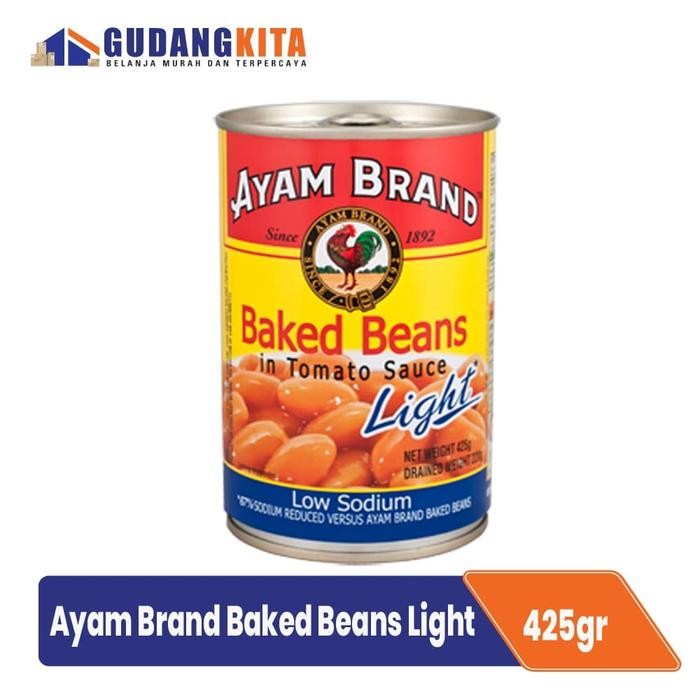 

READY AYAM BRAND KACANG PANGGANG RENDAH GULA 425G - BAKED BEANS LIGHT KALENG