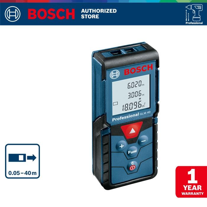 

Bosch Laser Distance Meter / Pengukur Jarak Laser 40Meter GLM 40