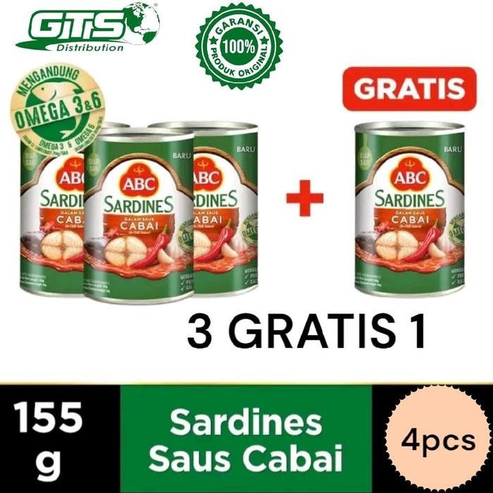 

READY ABC SARDEN SAUS CABAI 155G - PAKET 3 GRATIS 1