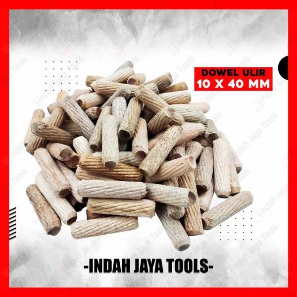 

DOWEL Kayu Ulir 10 x 40 MM 100 Pcs Pen Sambungan Stik Kayu Bulat