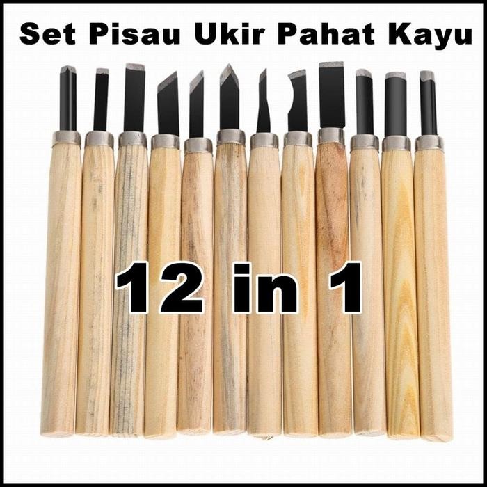 

Set Pisau Ukir Pahat Kayu 12 in 1 Wood Carving Art Knife