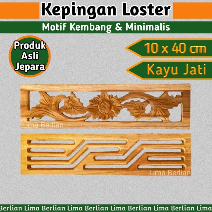 

Kepingan Loster 10 x 40 cm Kayu Jati Pilihan Asli Jepara
