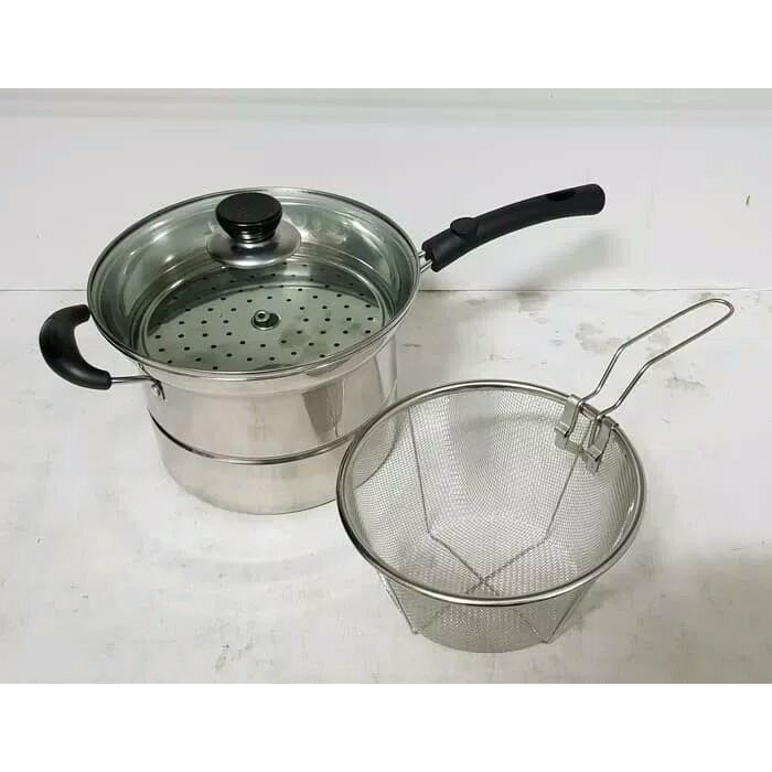 Vavinci Panci Deep Fryer Plus Steamer