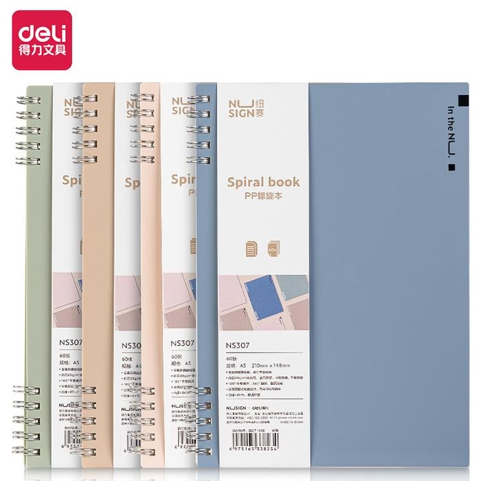 

Nusign Spiral Notebook Buku Catatan Jilid Spiral A5 B5 60 Lembar NS30X