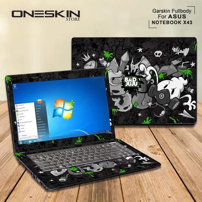 Siap Kirim Garskin Laptop Cover Asus X43U Series Full Body Skin Protector Anti Gores