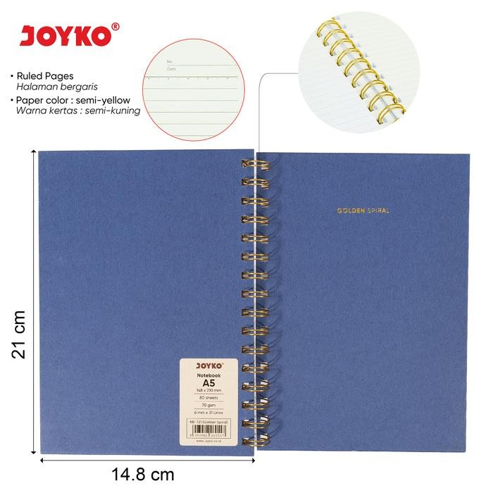 

Buku Tulis Catatan Bergaris Spiral Ruled Notebook Joyko NB-721 A5