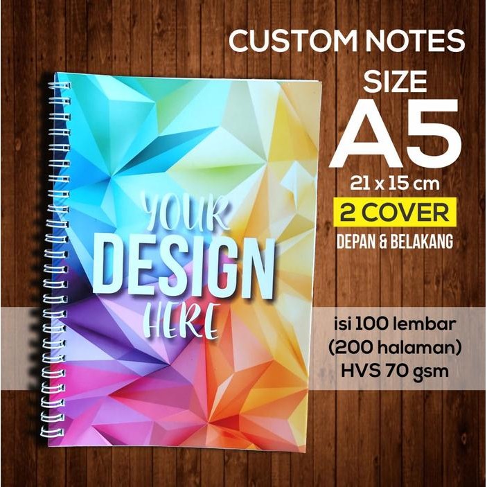 

Notebook / Buku Agenda / Notes Spiral Custom A5 100 LEMBAR