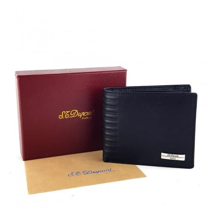 Limited Dompet Kulit Import Branded St Dupont Rnm-12 Black