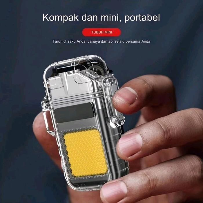 Korek Api Elektrik Lampu Senter Led 3 Mode Waterproff Lighter Flashlight / Korek Api Elektrik Plasma