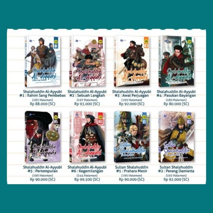 

Komik Shalahudin al ayyubi jilid 1 2 3 4 5 6 7 8 sultan shalahuddin