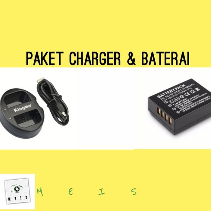 PAKET KINGMA BATERAI & CHARGER FUJIFILM XS10 CASAN BATRE BATTERY