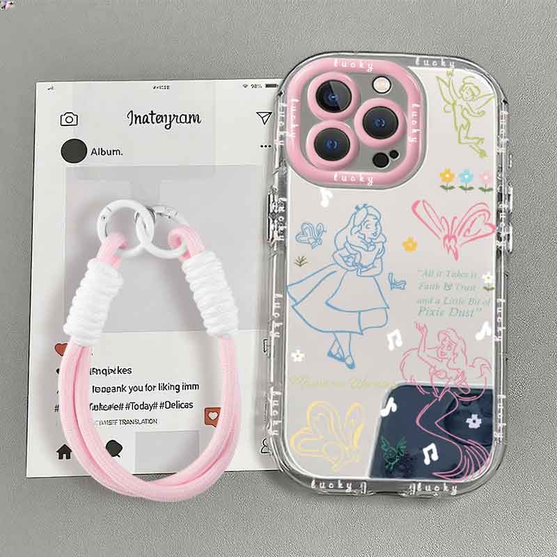 Mirror Tali Line Butterfly Aesthetic Case Hp Oppo A3X A5I A18 A16 A60 A38 A3 Casing